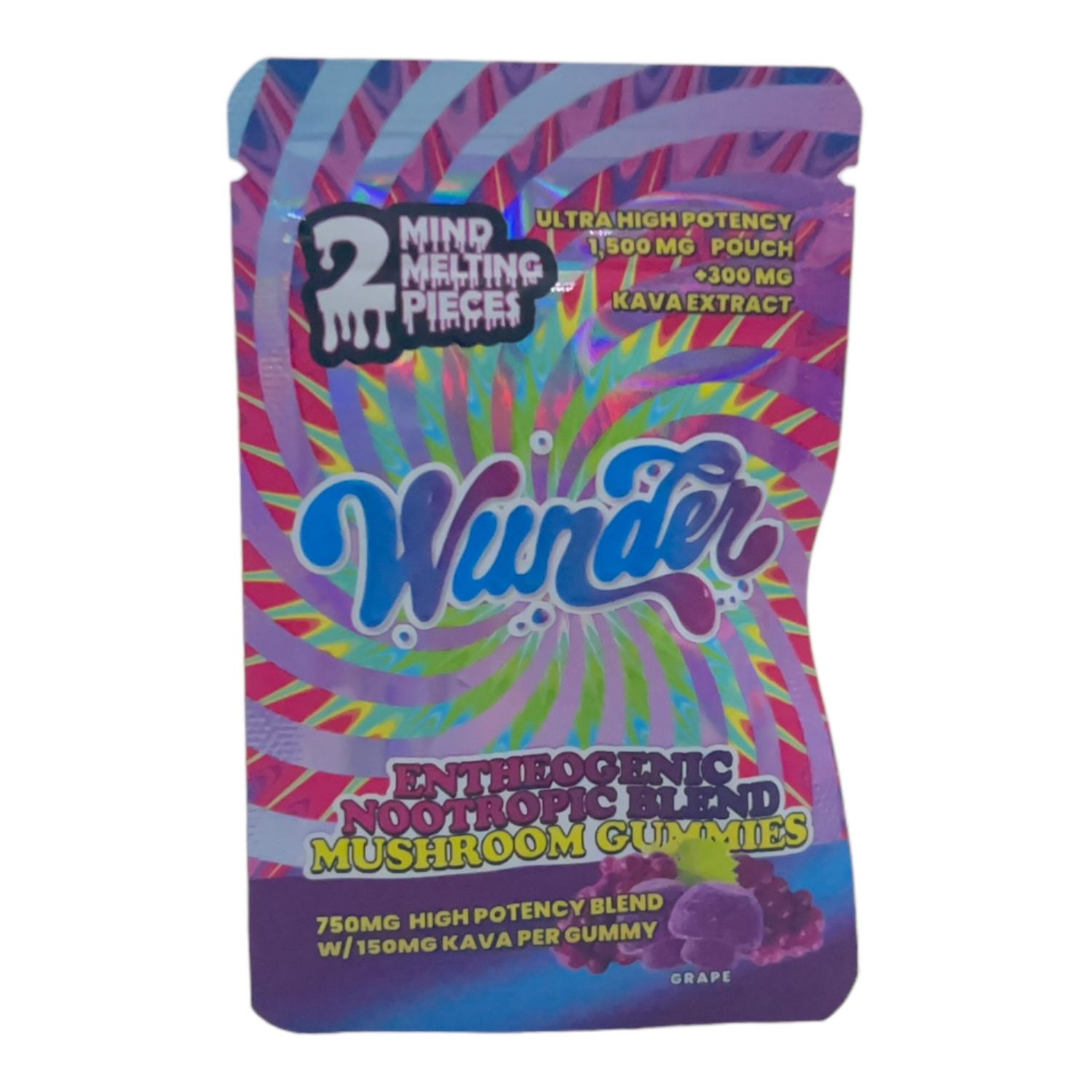 Wunder Mushroom Gummies | 2pk Grape (+Kava)
