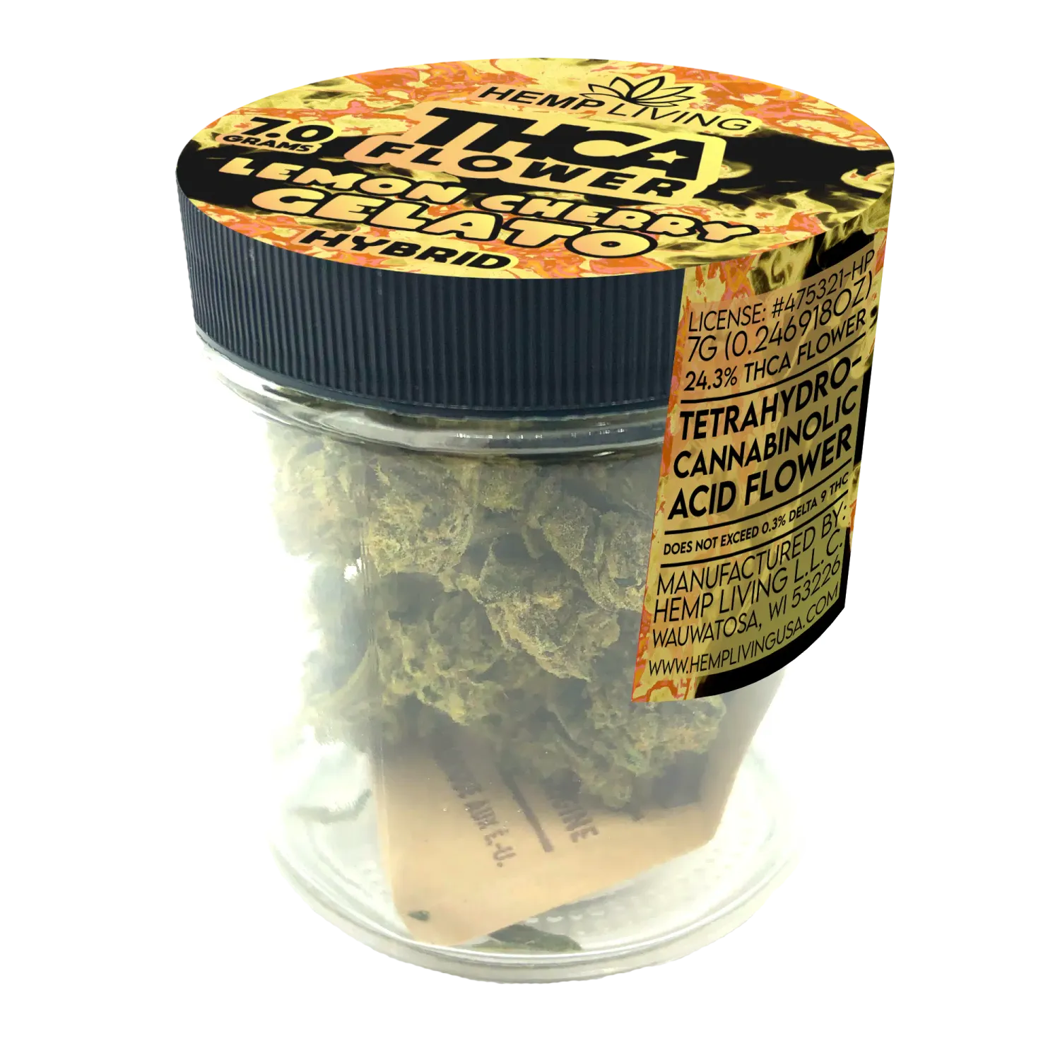 Hemp Living THCA Flower 7gr | Lemon Cherry Gelato
