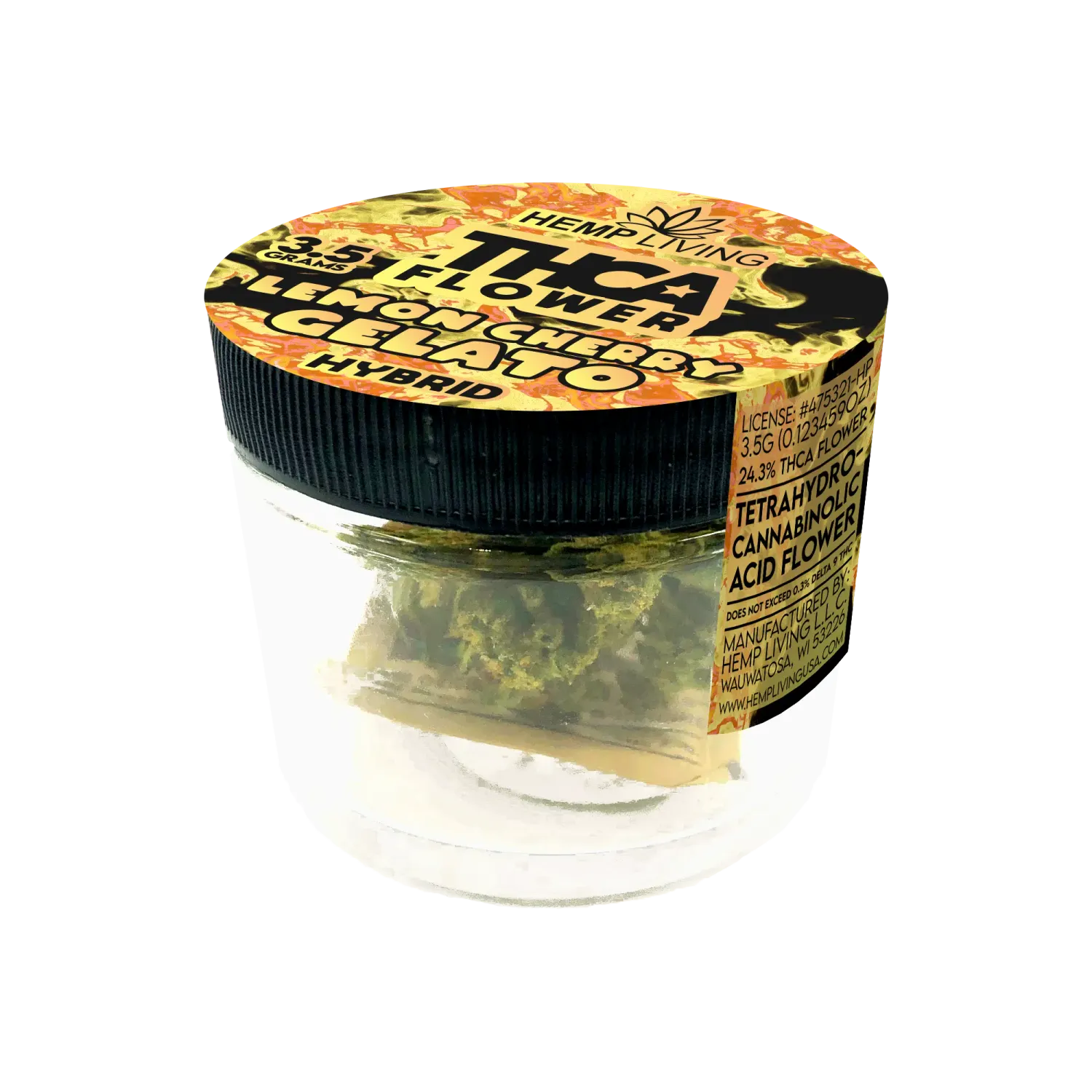 Hemp Living THCA Flower 3.5gr | Lemon Cherry Gelato