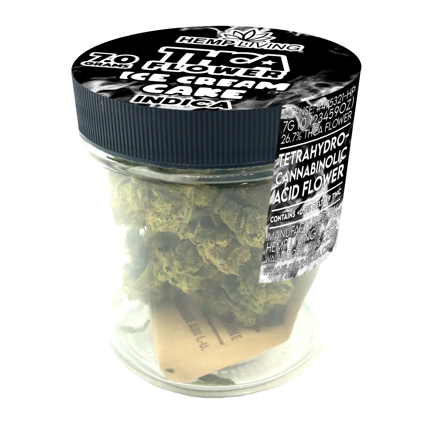 Hemp Living THCA Flower 7gr | Ice Cream Cake