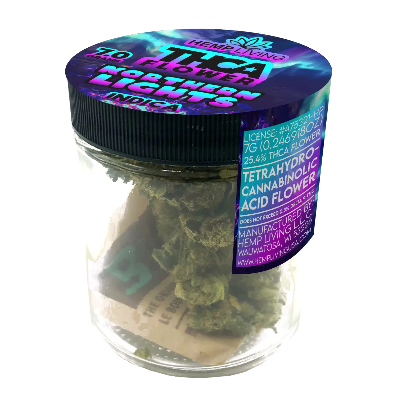 Hemp Living THCA Flower 7gr | Northern Lights