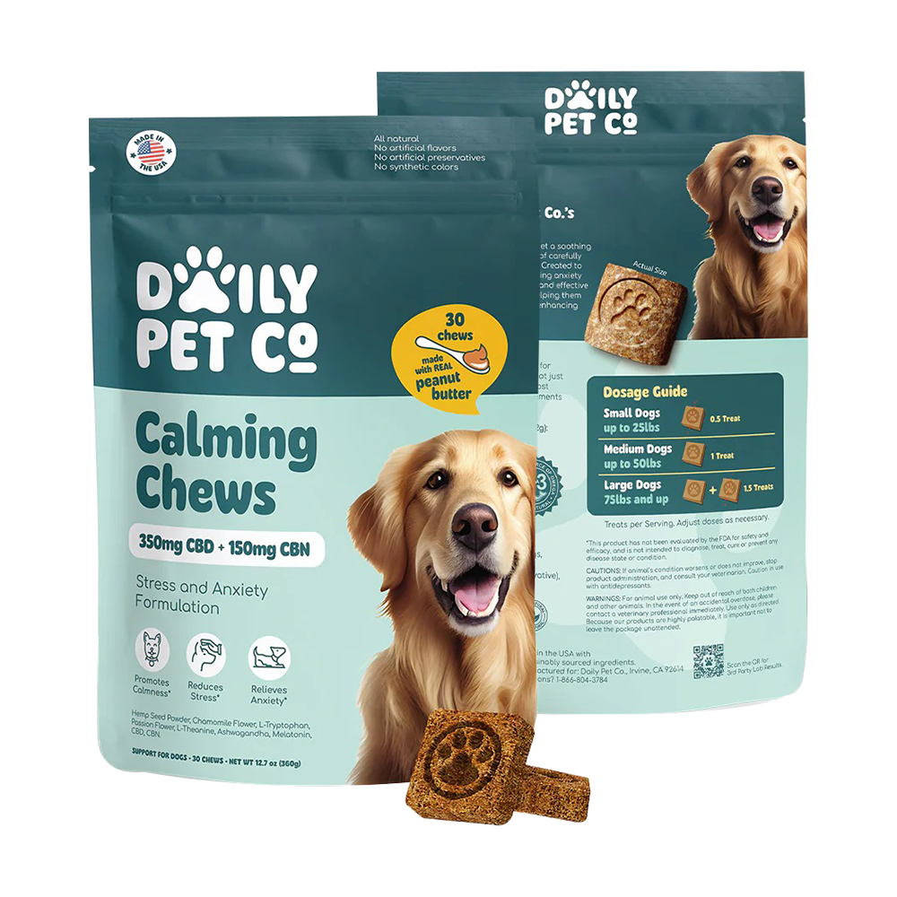 Daily Pet Co Calming Chews 350mg CBD 150mg CBN 30pk