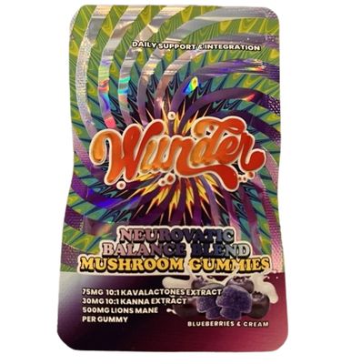 Wunder Mushroom Gummies | 2pk Blueberries & Cream (Lions Mane blend)