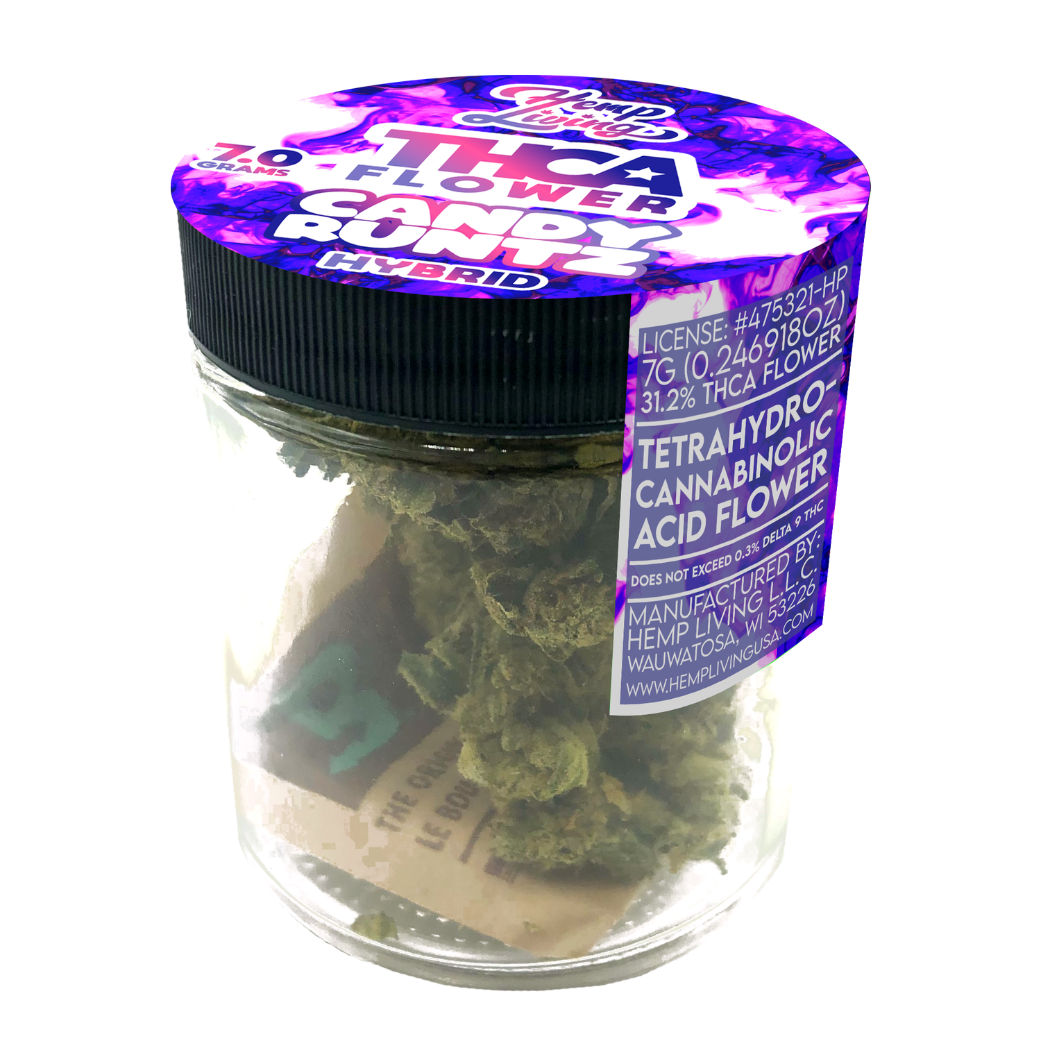 Hemp Living THCA Flower 7gr | Candy Runtz