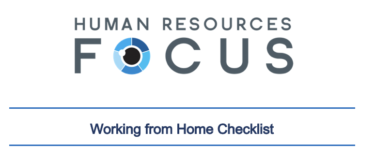 Working from Home CHECKLIST - FREE