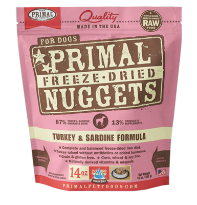 Primal Dog Freeze Dried Turkey&amp;Sardine14oz