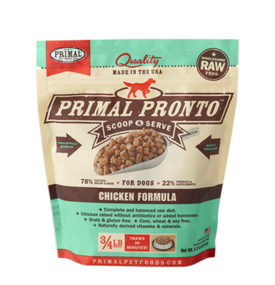 Primal Dog Pronto Chicken 4#