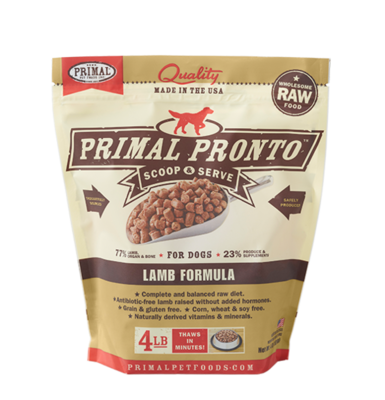 Primal Dog Pronto Lamb 4#