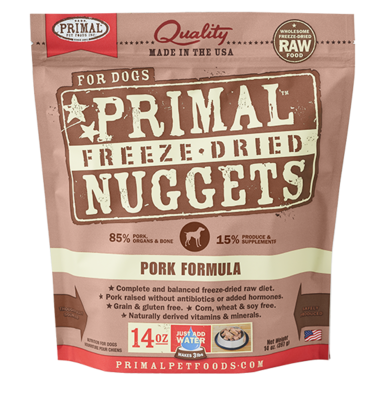 Primal Dog Freeze Dried Pork 14oz