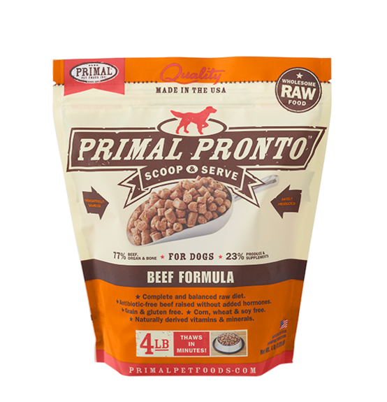 Primal Dog Pronto Beef 4#