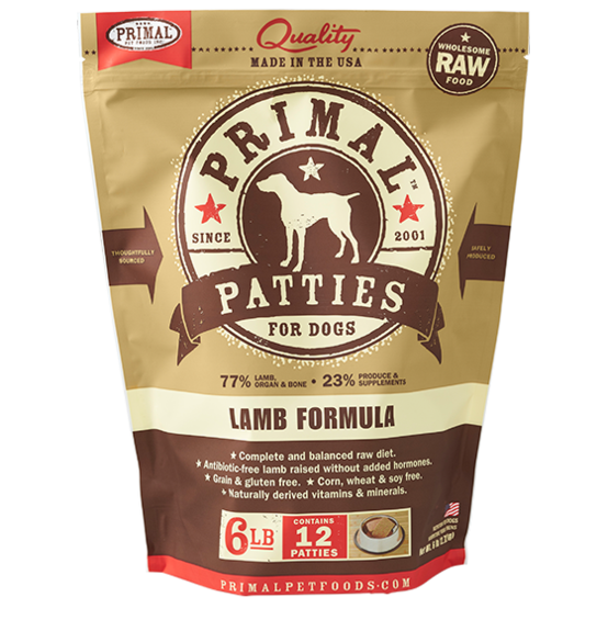 Primal Dog Raw Lamb 6#