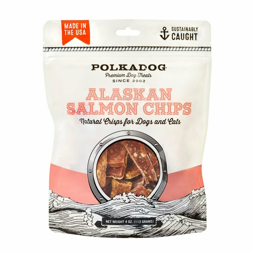 Polka Dog Salmon Chips 4oz