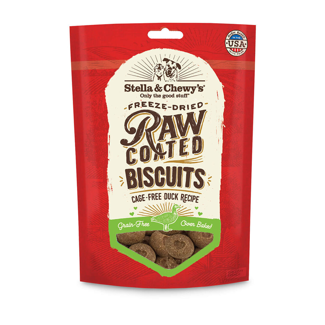Stella and Chewy&#39;s Raw Coated Biscuits Duck 9oz
