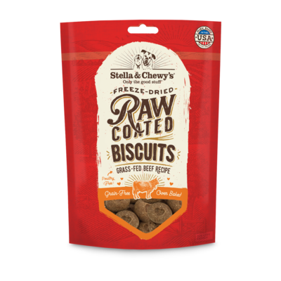Stella and Chewy&#39;s Raw Coated Biscuits Beef 9oz