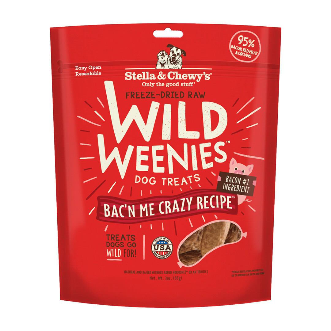 Stella and Chewy&#39;s Wild Weenies Bacn me Crazy Recipe 3.25oz
