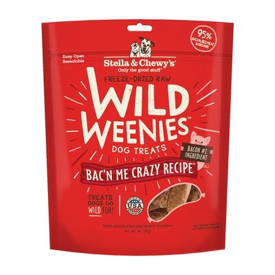 Stella and Chewy&#39;s Wild Weenies Bacn me Crazy Recipe 3.25oz