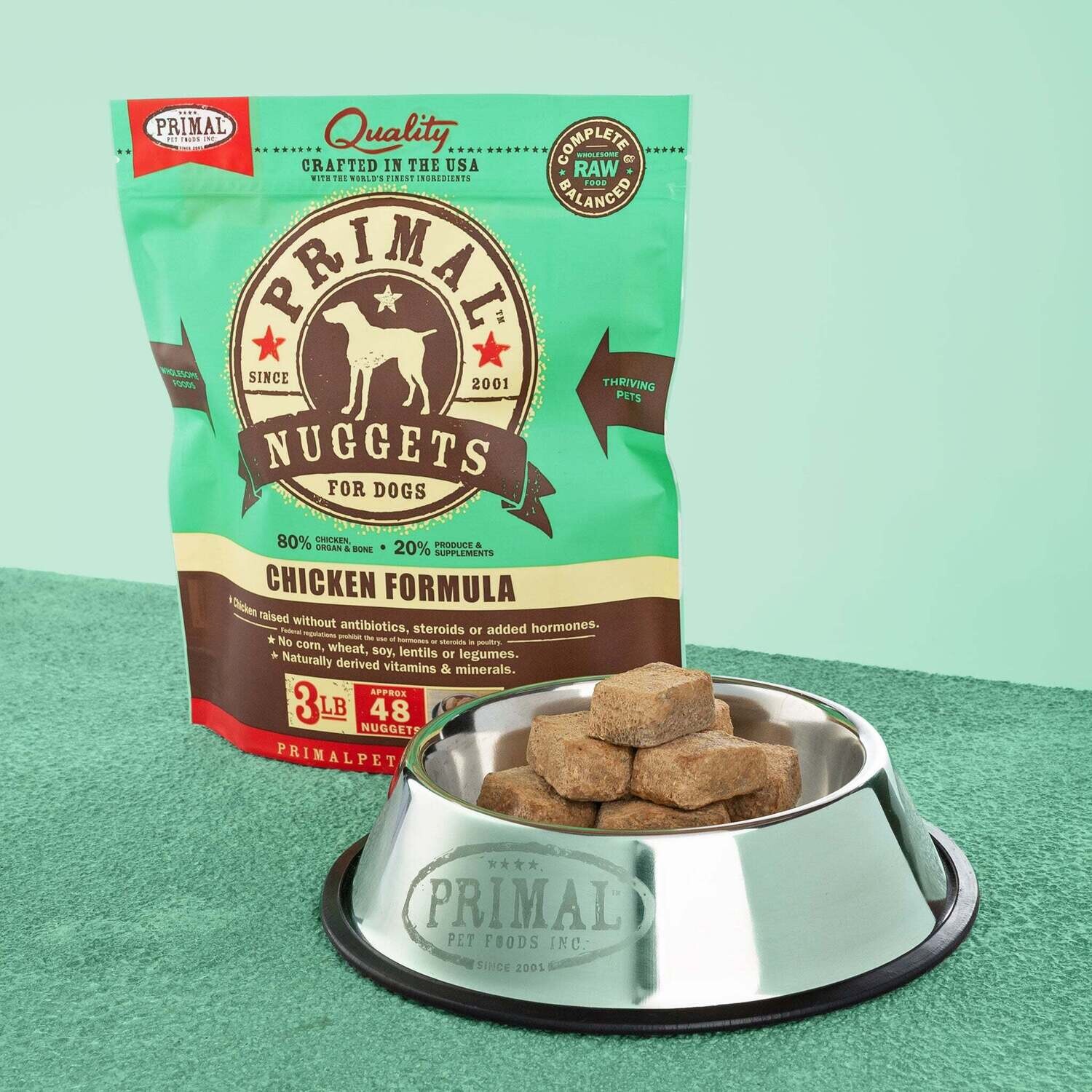 Primal Dog Raw Chicken Nuggets 3#