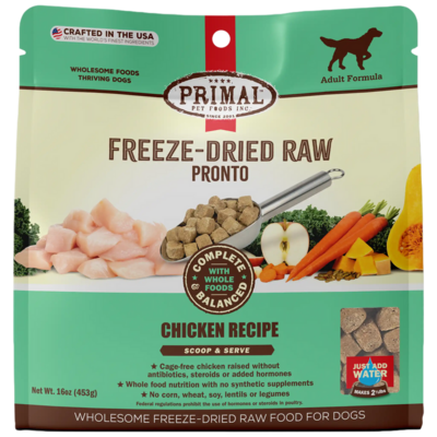 Primal Dog Freeze Dried Pronto Chicken 16oz