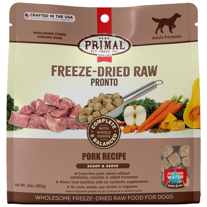 Primal Dog Freeze Dried Pronto Pork 25oz