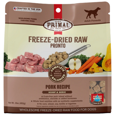 Primal Dog Freeze Dried Pronto Pork 25oz