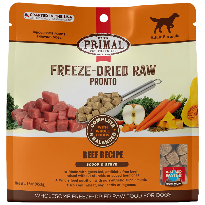 Primal Dog Freeze Dried Pronto Beef 16oz