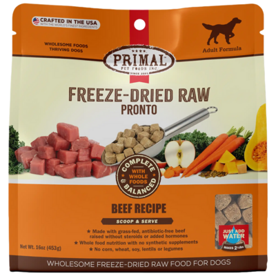 Primal Dog Freeze Dried Pronto Beef 16oz