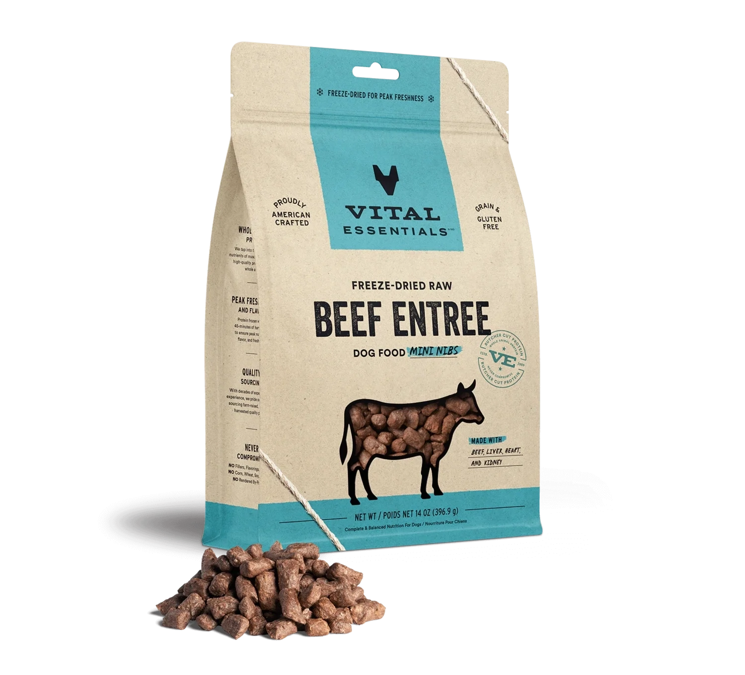 VE Dog Mini Nibs Beef 14oz