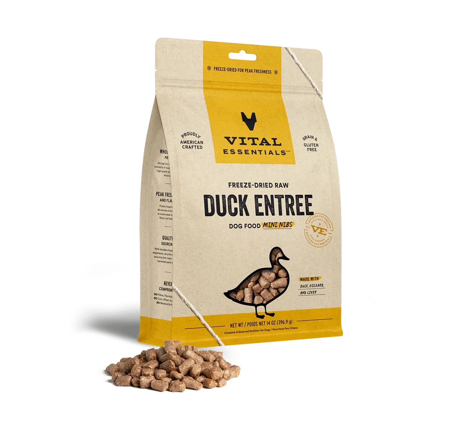 VE Dog Mini Nibs Duck FD 14oz
