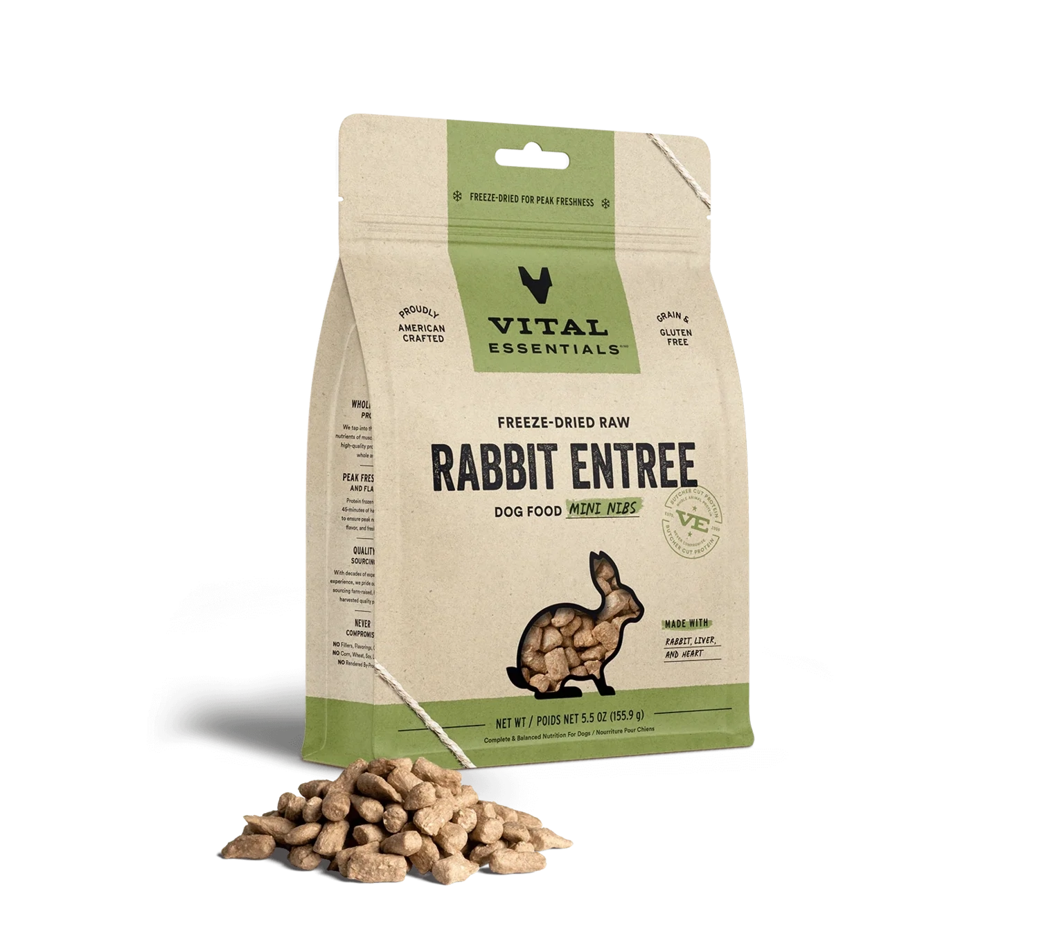 VE Dog Mini Nibs Rabbit FD 5.5oz