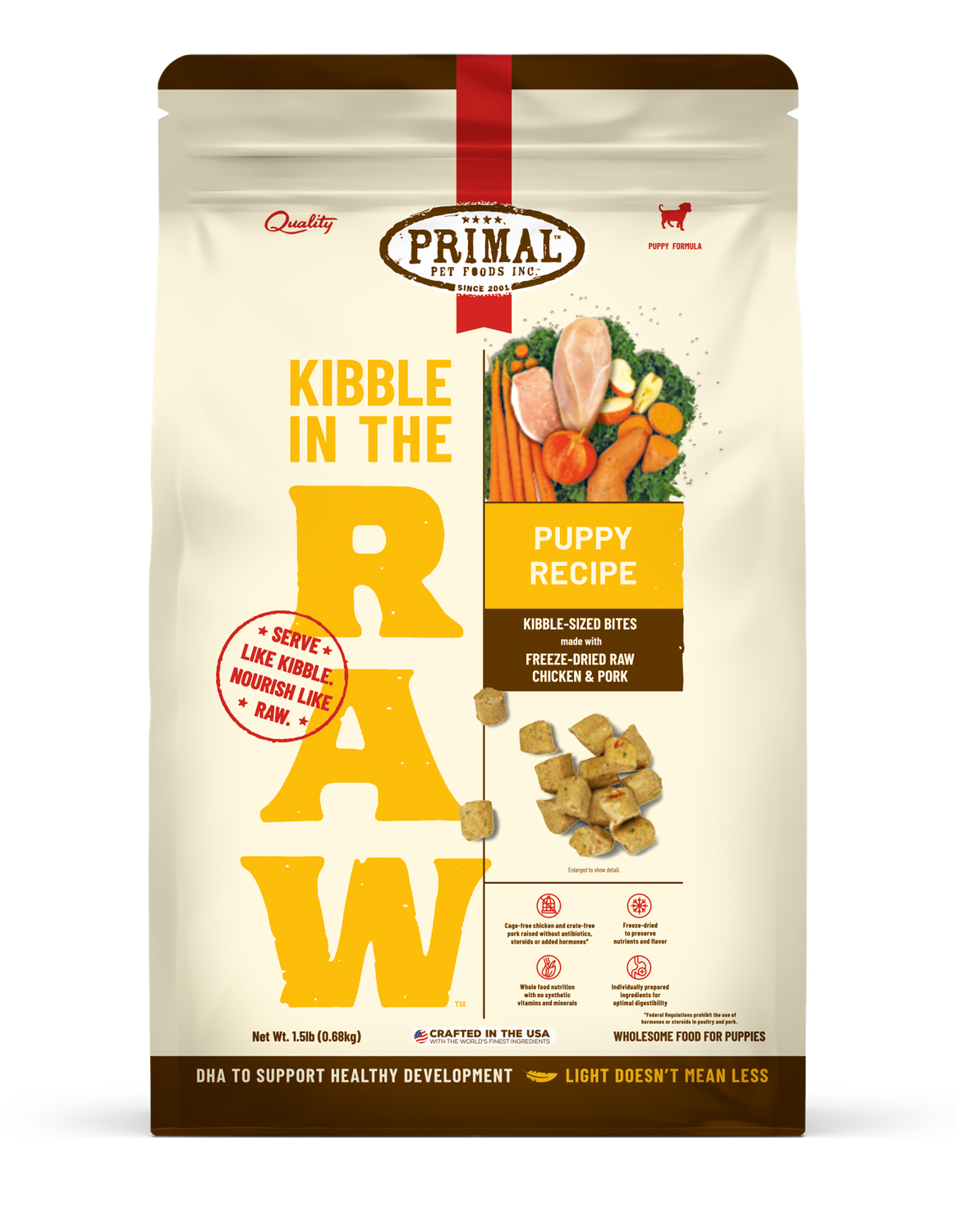 Primal Kibble in the Raw Puppy1.5#