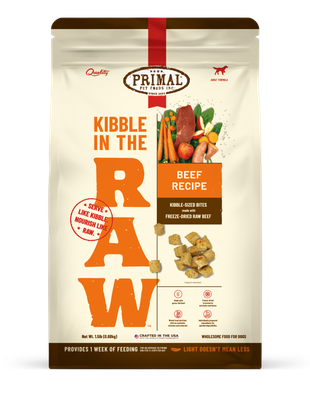 Primal Kibble in the Raw Beef 1.5#