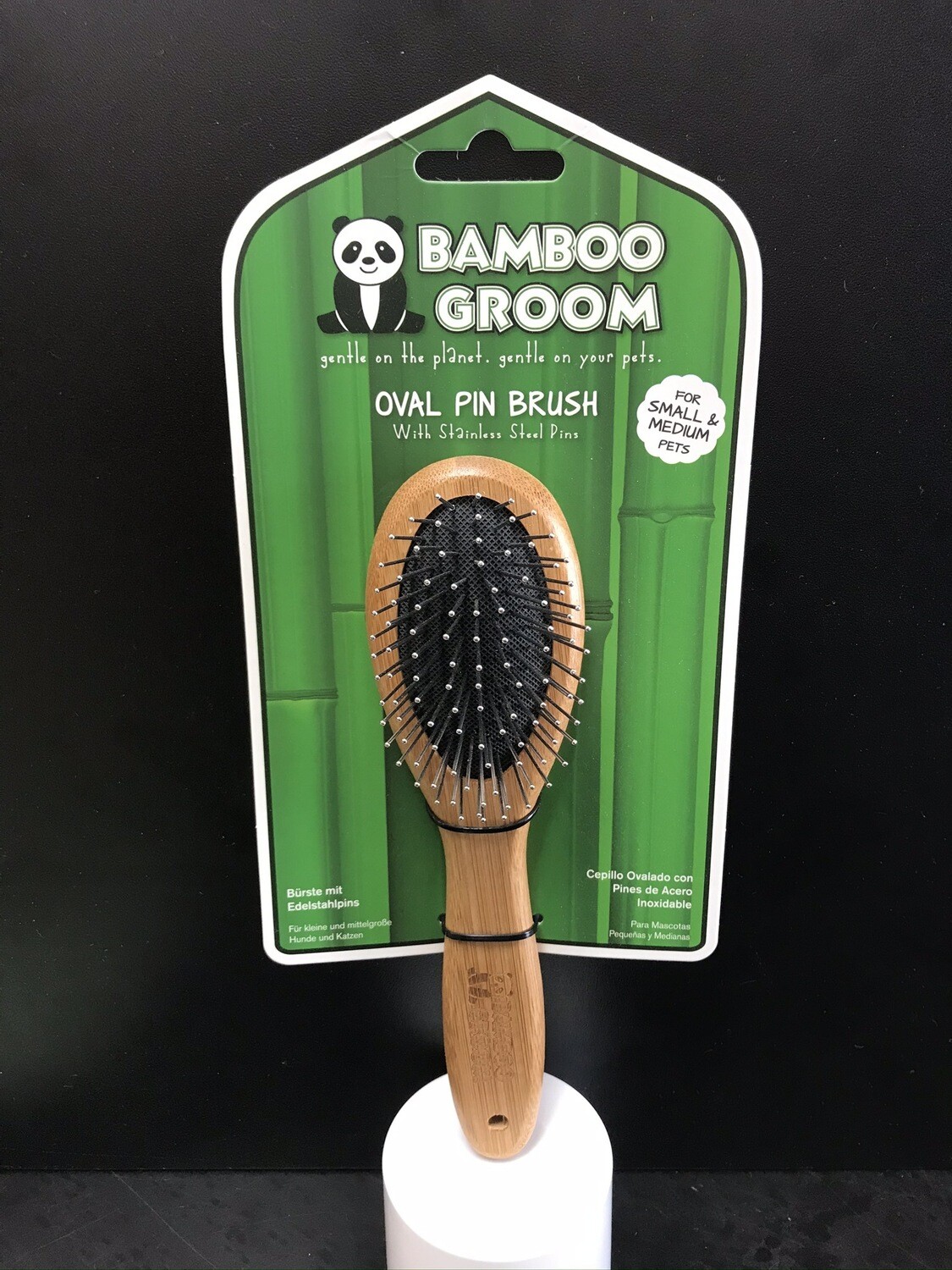 PAW BAMBOO OVAL PIN BRUSH SM/MD