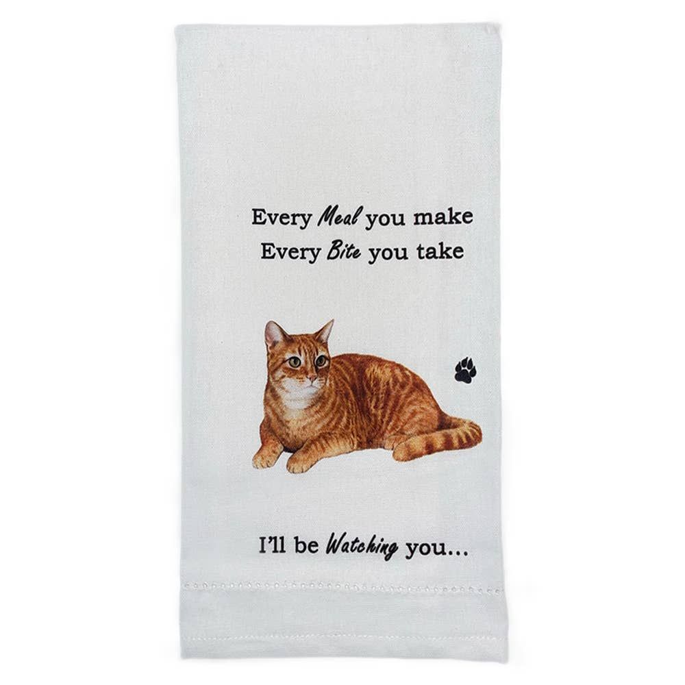 E&amp;S TOWEL CAT TABBY OJ