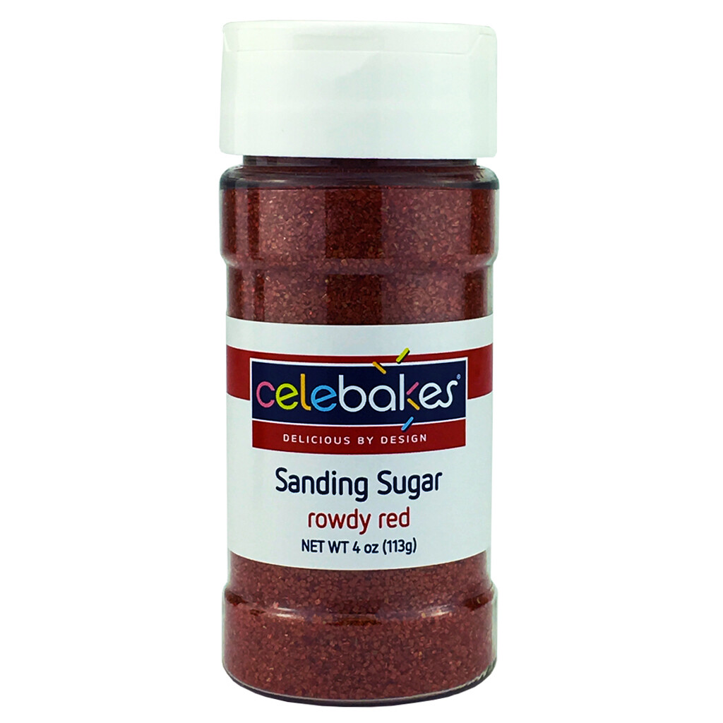 Celebakes Sanding Sugar Rowdy Red 4oz.