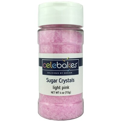 Celebakes Sugar Crystals Light Pink 4oz.