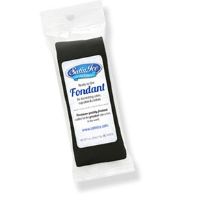 Satin Ice Fondant Black 4.4 oz.