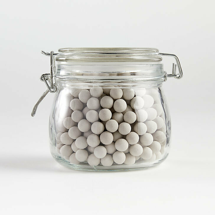 Ceramic Pie Weights in Jar, 1lb.
