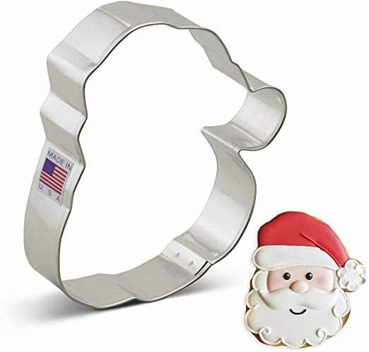Ann Clark Santa Face Cookie Cutter 4.25” 1961A