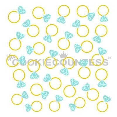 Cookie Countess 2pc. Diamond Ring Stencil