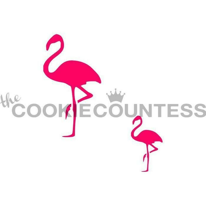 Cookie Countess Flamingo 2 Sizes Stencil