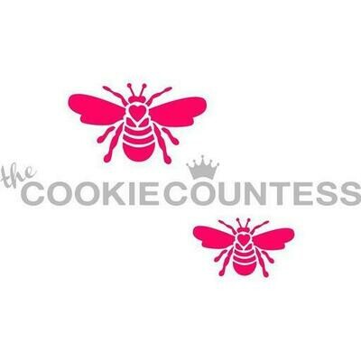 Cookie Countess Bees 2 Sizes Stencil