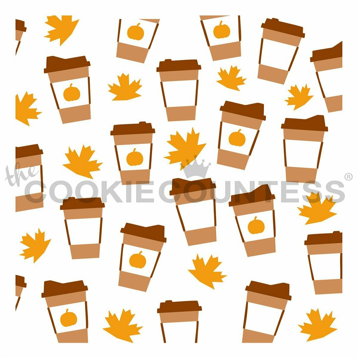 Cookie Countess Latte Cup 3pc. Stencil