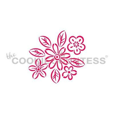 Cookie Countess Graphic Flowers PYO Stencil