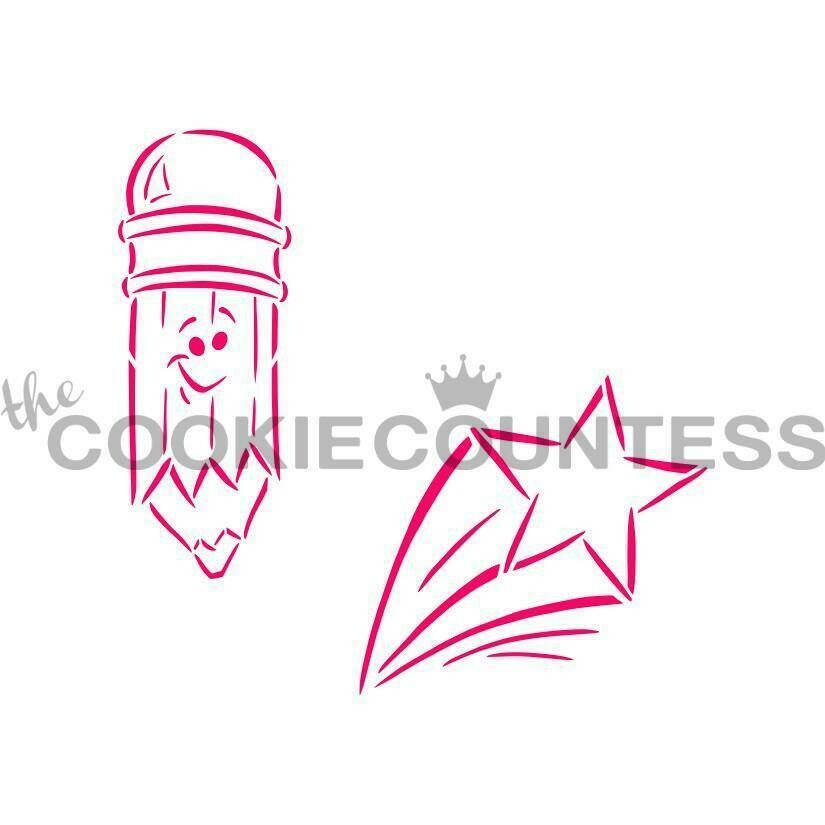Cookie Countess Pencil &amp; Star PYO Stencil