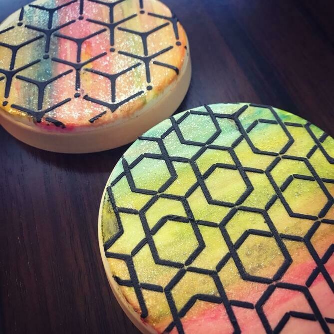 Cookie Countess Stencil Geometric