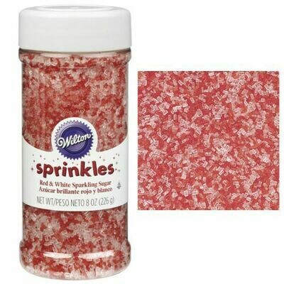 Wilton Sprinkles Red/White Sparkling Sugar, 8oz.