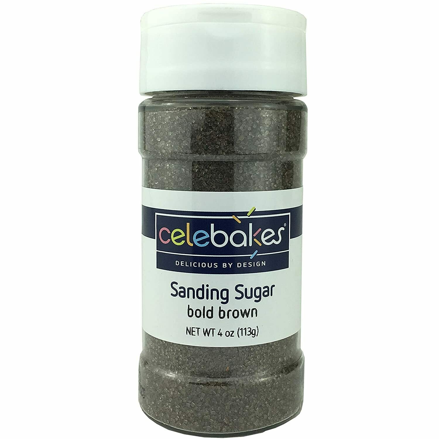 Celebakes Sanding Sugar Bold Brown, 4oz.