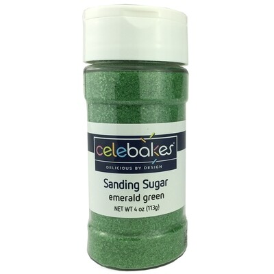 Celebakes Sanding Sugar Emerald Green, 4oz.