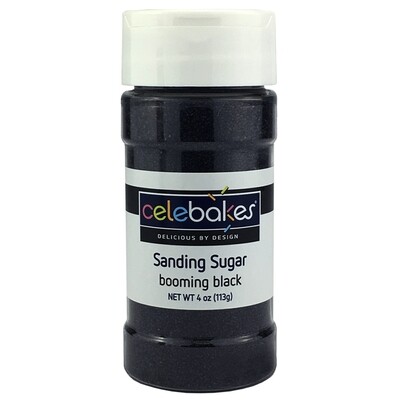 Celebakes Sanding Sugar Booming Black, 4oz.