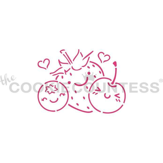 Cookie Countess Berries PYO Stencil